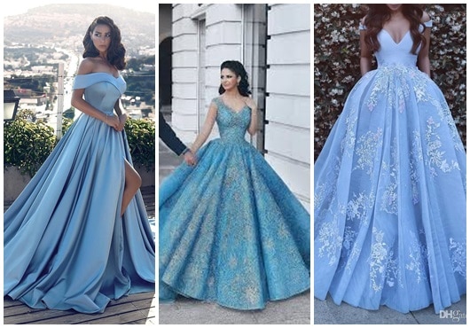Modelos de vestido de noiva azul 1