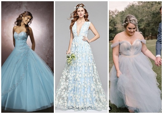 Modelos de vestido de noiva azul 3