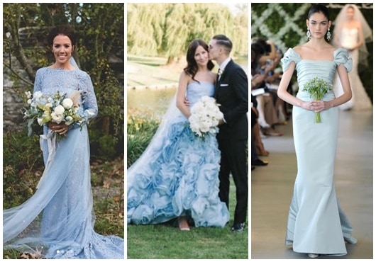 Modelos de vestido de noiva azul 4