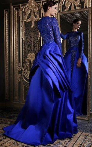 Vestido de noiva azul royal24