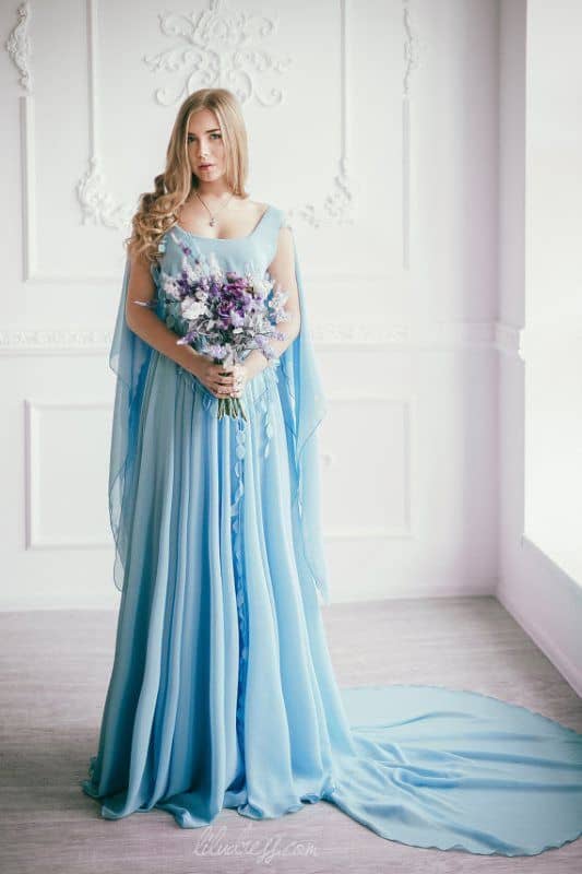 Vestido de noiva azul serenity 21