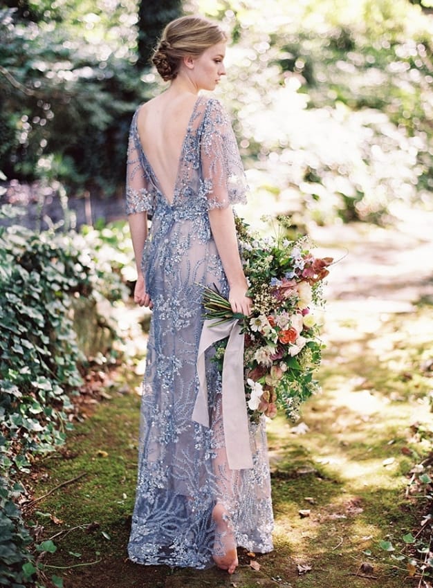 Vestido de noiva azul serenity em renda19
