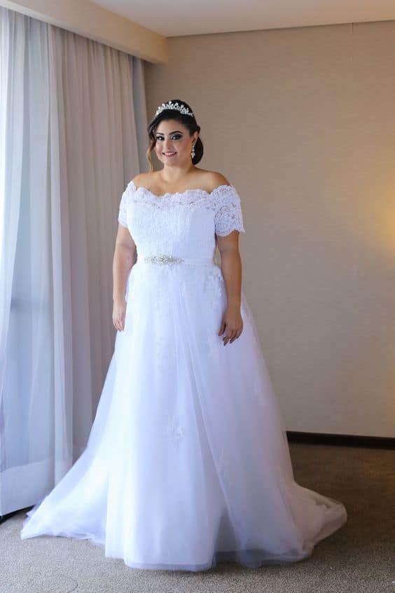 vestido de noiva plus size com renda