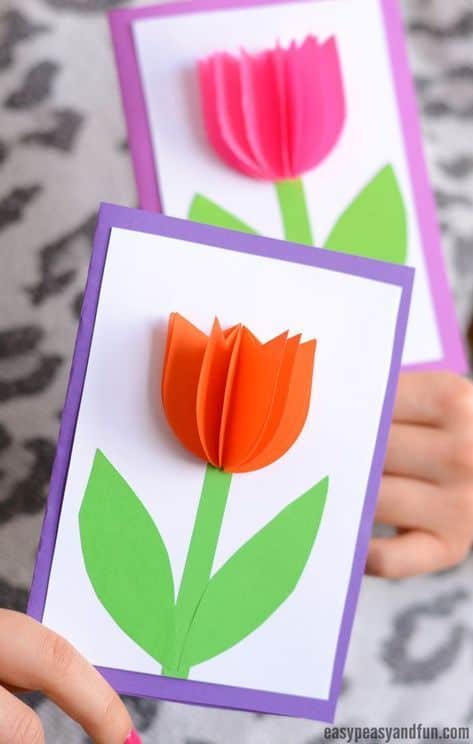 cartão simples e 3D dia das mães