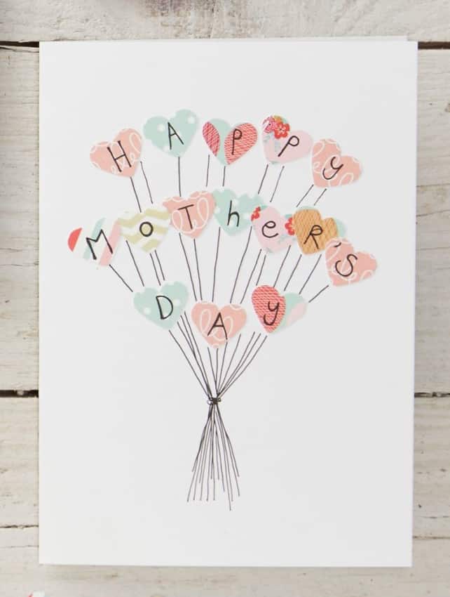 cartão simples e fácil para dia das mães