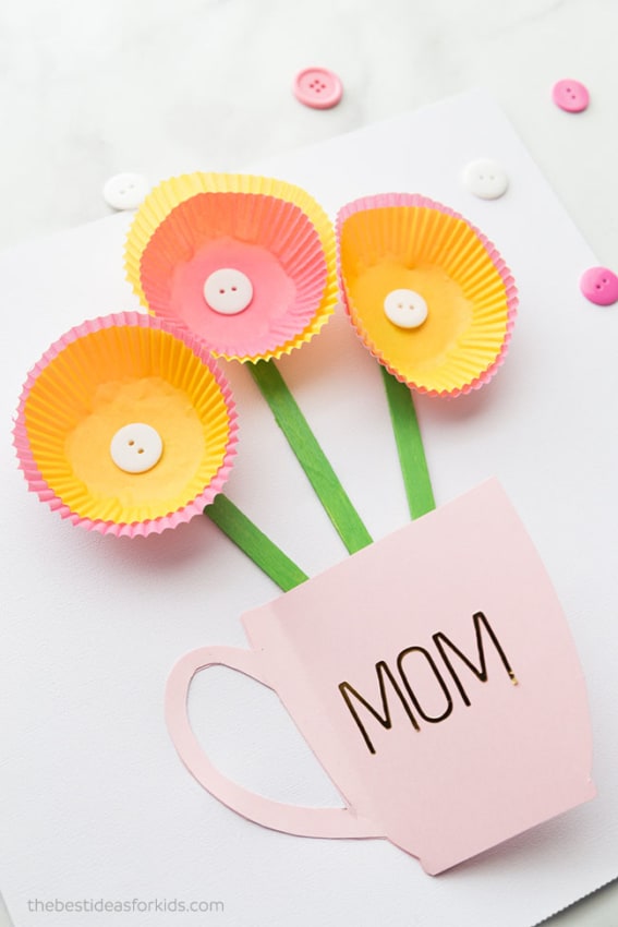 DIY cartão barato dia das mães