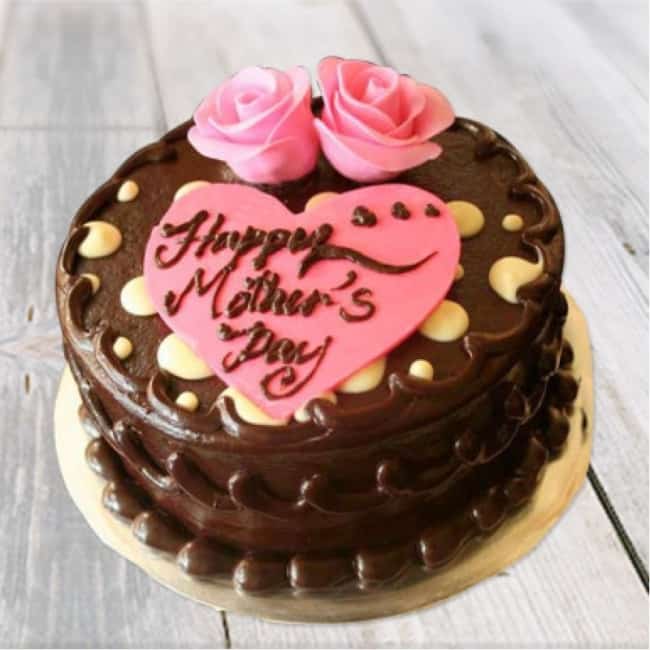 Homenagem para o dia das mães bolo de chocolate