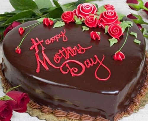 Homenagem para o dia das mães bolo decorado com rosas