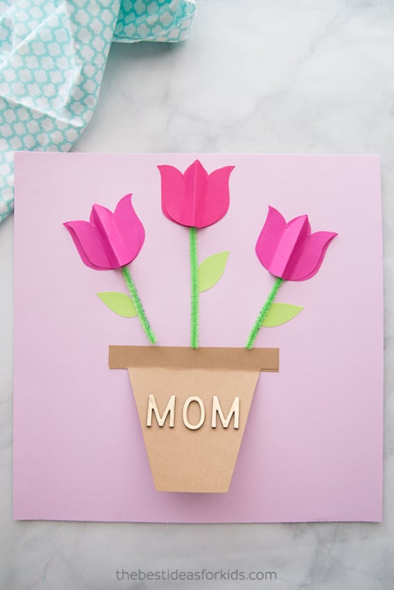 Homenagem para o dia das mães cartão de flor