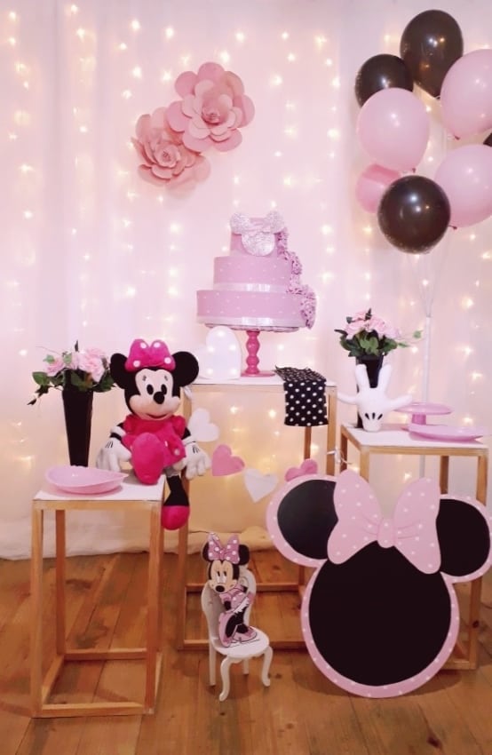 cortina de LED festa minnie