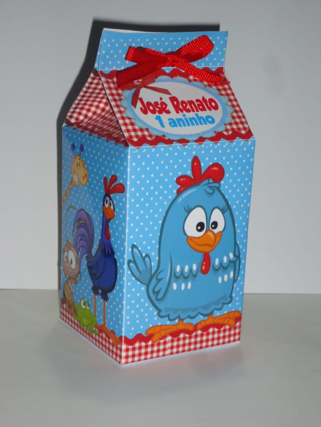 ideia de caixa milk galinha pintadinha