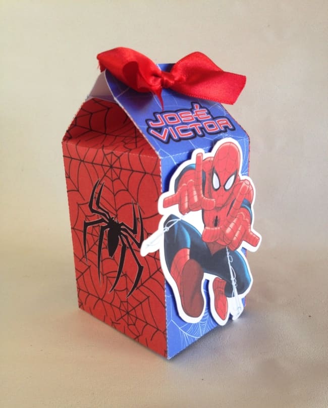 ideias de Caixa milk Homem Aranha