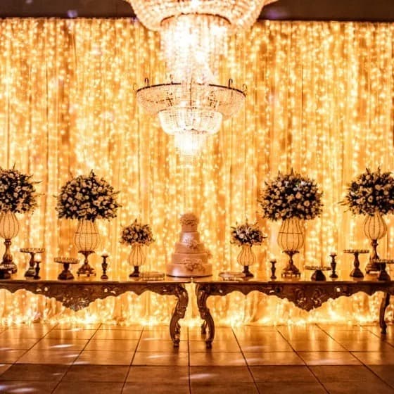 ideias de Cortina de LED para casamento