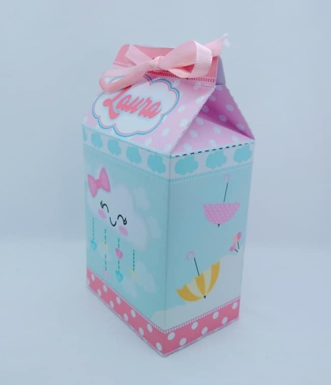 ideias de caixa milk chuva de amor
