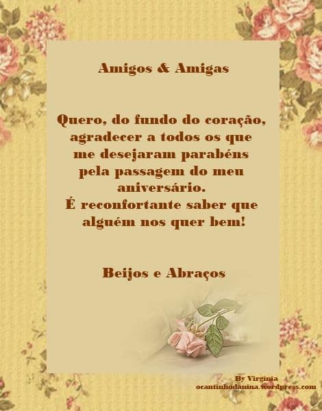 mensagens de agradecimento de aniversário