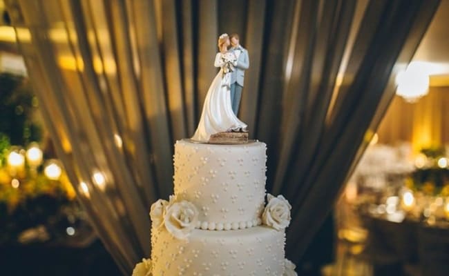 noivinhos clássico para bolo de casamento