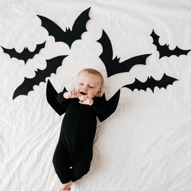 fantasia simples de morcego para bebê
