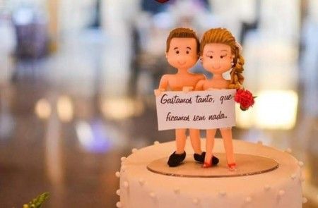 noivinhos criativos para topo de bolo de casamento