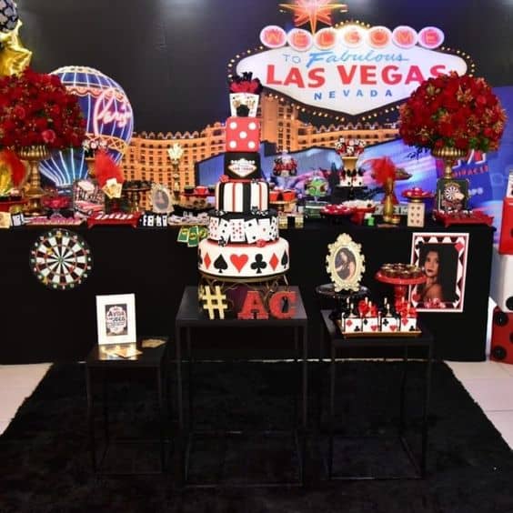 tema Las Vegas e cassino para aniversário