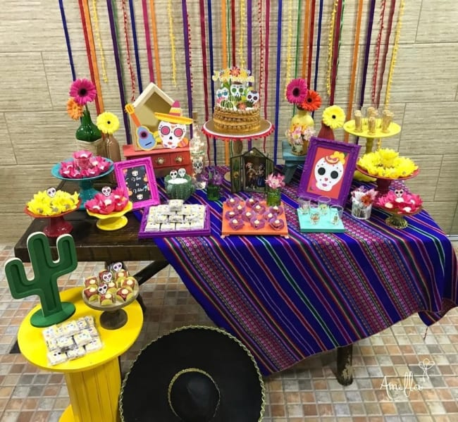 decoração para festa mexicana