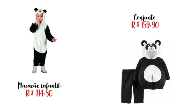 precos de fantasia panda