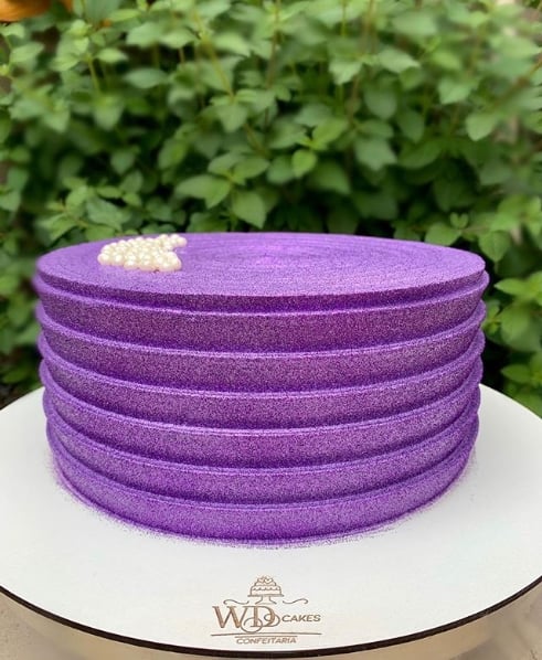 DECORAÇÃO DE BOLO WAVE CAKE NO DEGRADÊ LILÁS/ROXO