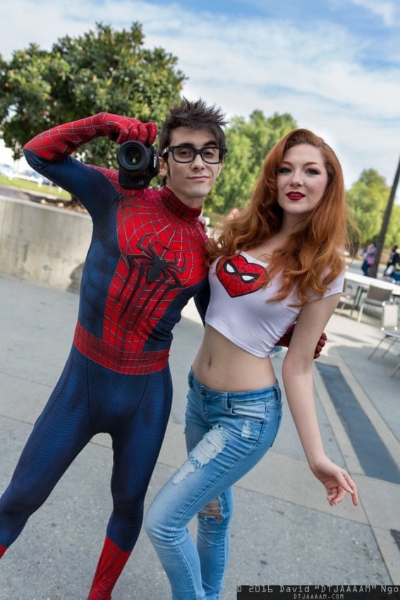 Personagens Peter Parker e Mary Jane Homem Aranha