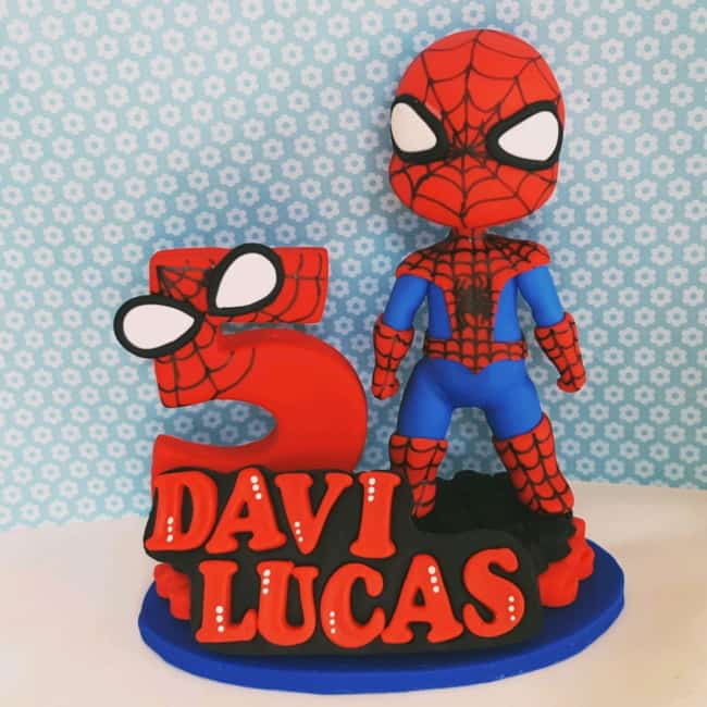 1 pç Topo de bolo Homem-Aranha Homem Aranha Decoração de bolo tema Homem  Aranha Decoração de festa com tema de desenho animado Topo de bolo para  tema de herói, decoração de festa