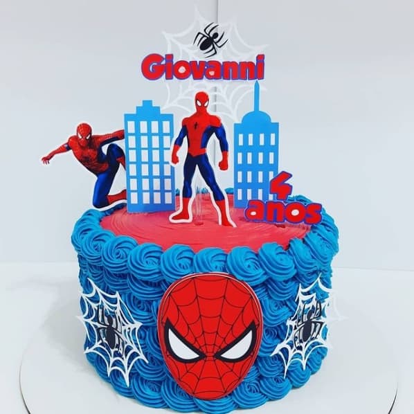 1 pç Topo de bolo Homem-Aranha Homem Aranha Decoração de bolo tema Homem  Aranha Decoração de festa com tema de desenho animado Topo de bolo para  tema de herói, decoração de festa