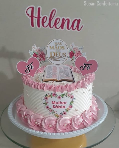 Topper Personalizado para bolo Mulher de Oração