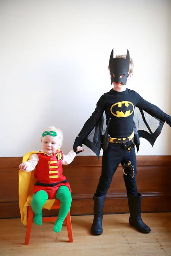 fantasia de Batman e Robin infantil